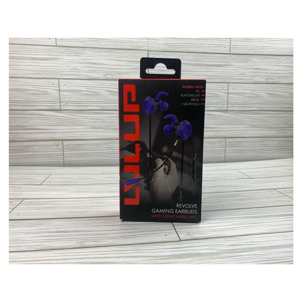 Vivitar Lvlup Revolve Gaming Earbuds with Detachable Mic Black Blue PS5 XBOX